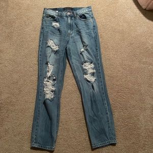 Aeropostale medium wash mom jeans